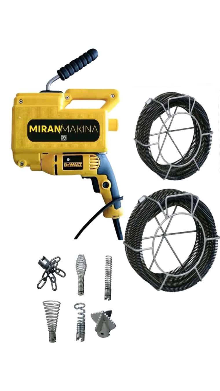 Miran makina mini makkabli kanal açma 18/16 mm spirali set 